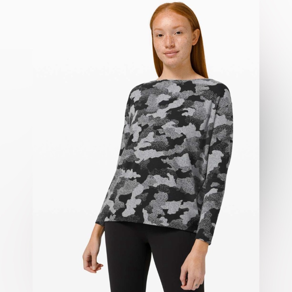 Lululemon Back in Action Long Sleeve *Rulu
Heritage Speckle Camo Jacquard Black